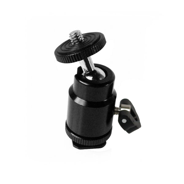360-Degree Angle Adjustable Mini Ball Head Flash Shoe Mount Bracket, Set of 2