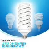 Copy of Copy of LED 30W Photo Light Bulb 300W Equivalent CFL Replacement Pure White Daylight E26/E27 6500K 3000 Lumen, Set of 8