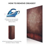 5 x 7 ft. Wooden Floor with Brown Wall Background Portrait Photo Backdrop