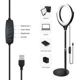 LED 8 Inch Desktop Ring Light Complete Kit