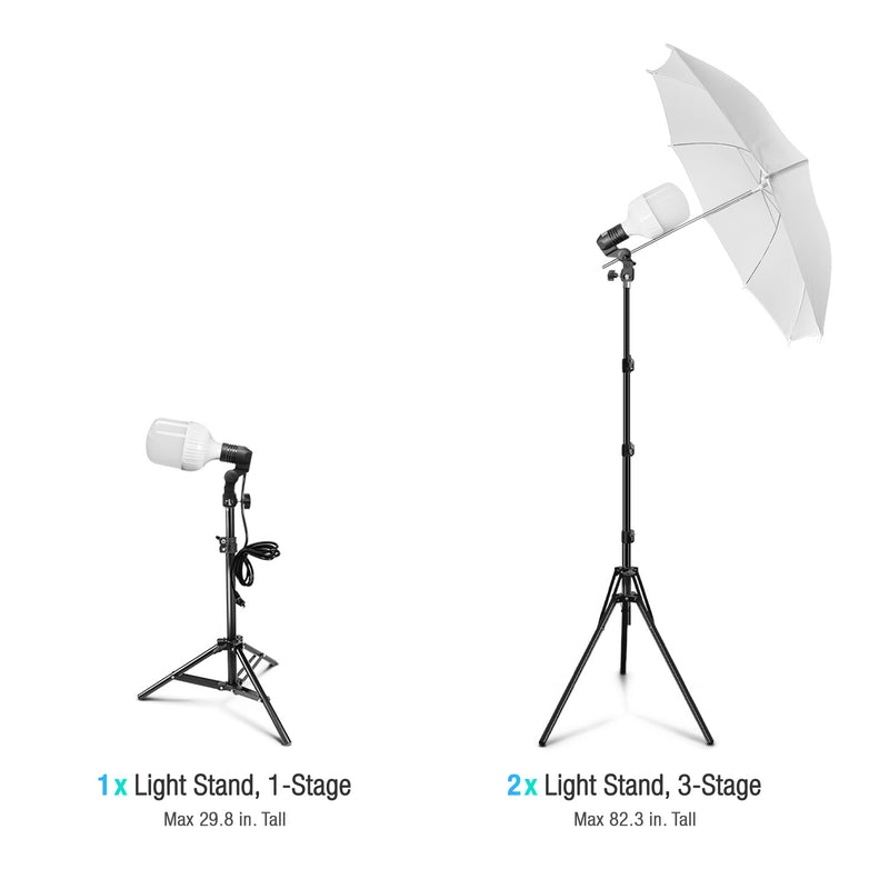 10 x 9.6 ft. Heavy Duty Backdrop Stand / 10 x 20 ft. Green Background Screen / 700W Continuous Output Umbrella Lighting Kit, AGG408