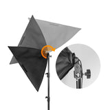 Black/Silver Rectangular Softbox with Single Socket Complete Kit (20 x 28 inch)