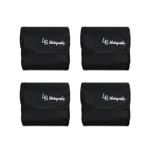 Set of 4 Three Pocket Lens Filter Pouch