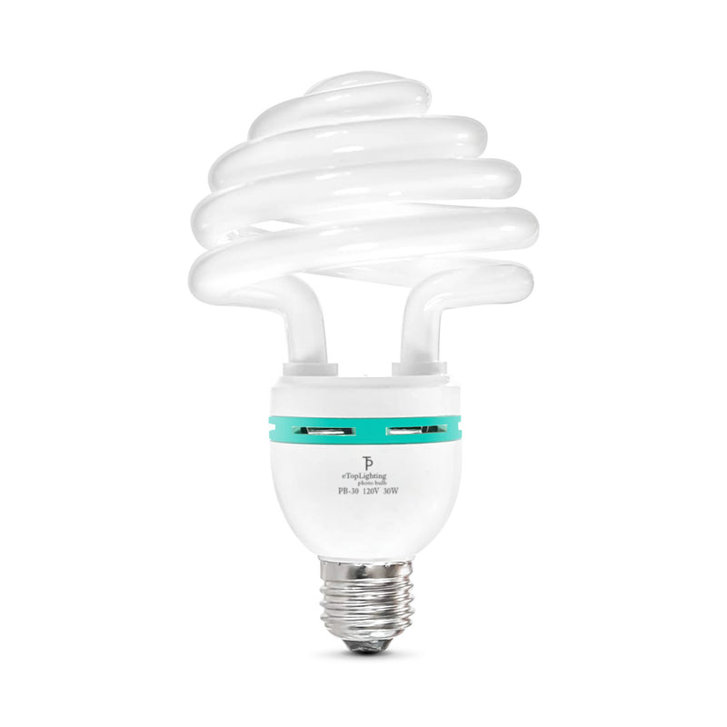 30 Watt Spiral E26/E27 Compact Fluorescent CFL Light Bulb 2100LM 6500K Daylight, Set of 4