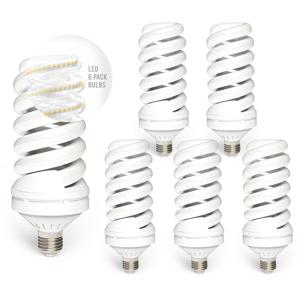 Copy of LED 30W Photo Light Bulb 300W Equivalent CFL Replacement Pure White Daylight E26/E27 6500K 3000 Lumen, Set of 6