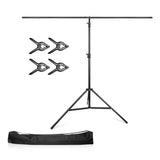 6 x 8.5 feet (W x H) T-Shape Portable Backdrop Stand with Clamp, Set of 4 Clamp