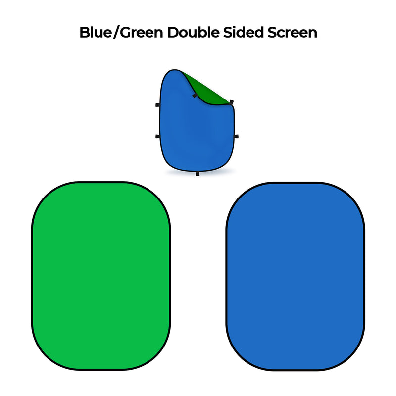 5 x 6.6 ft. Green & Blue Popup Screen