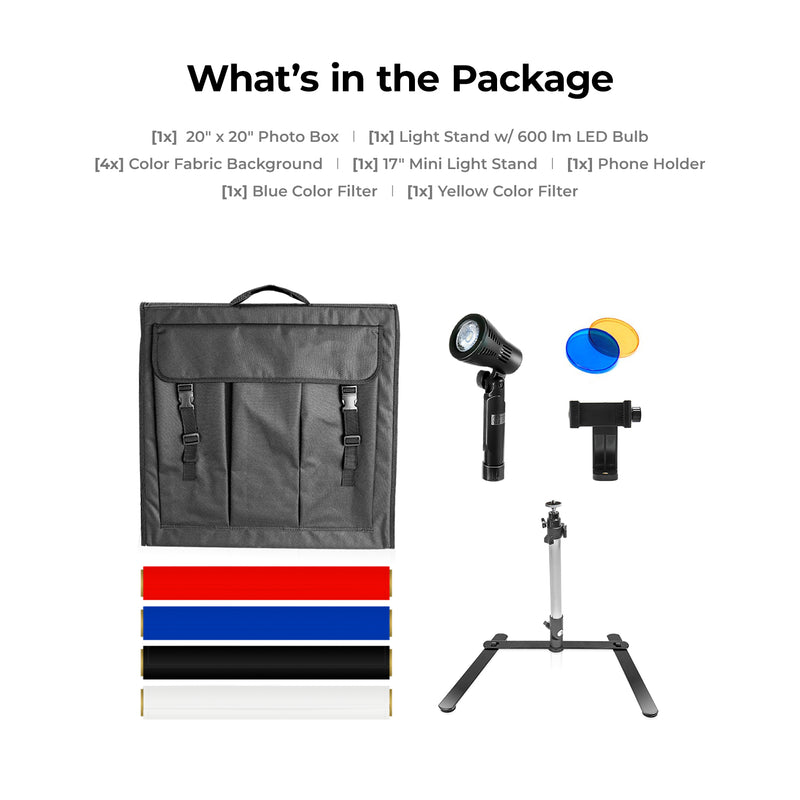 20" Mini Photo Studio Shooting Tent Box & LED Lighting Kit