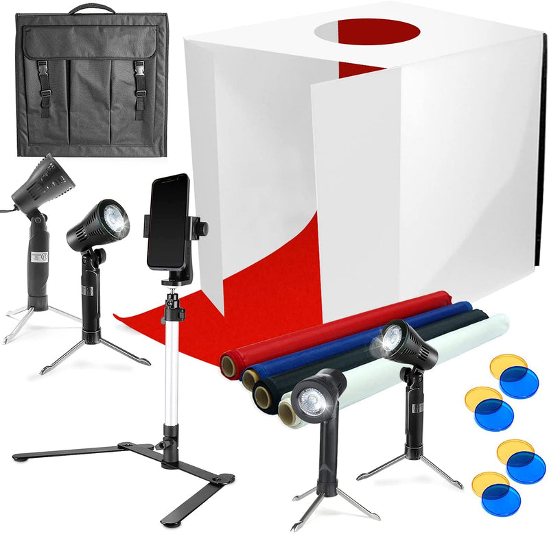 photo studio shooting tent Tabletop Shooting Tent Box & LED Lighting Mini Studio Kit (24 inch) – LimoStudio