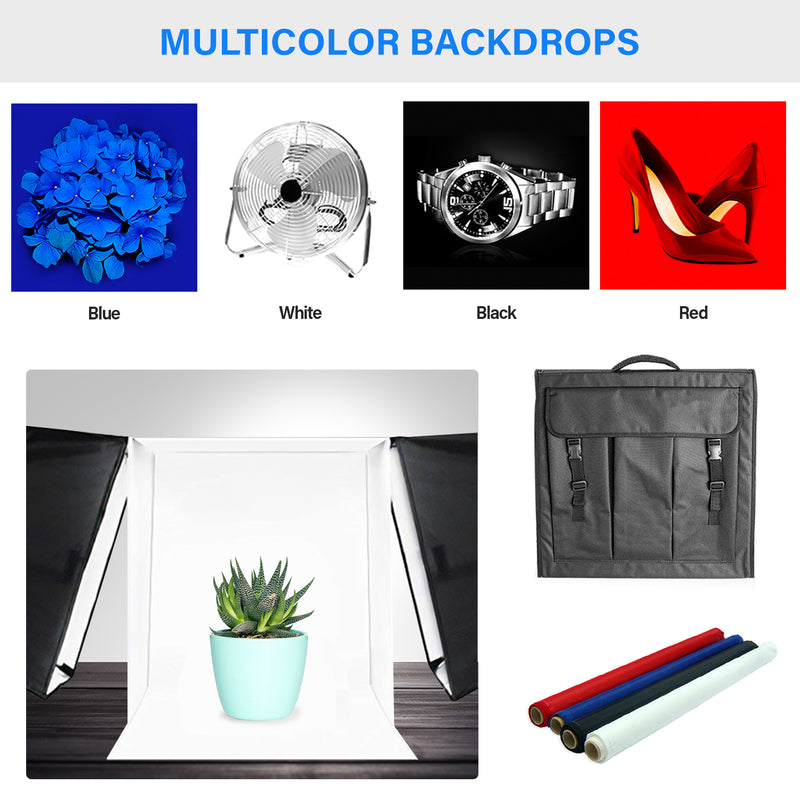 Tabletop Shooting Tent Box & LED Lighting Mini Studio Kit (24 inch)