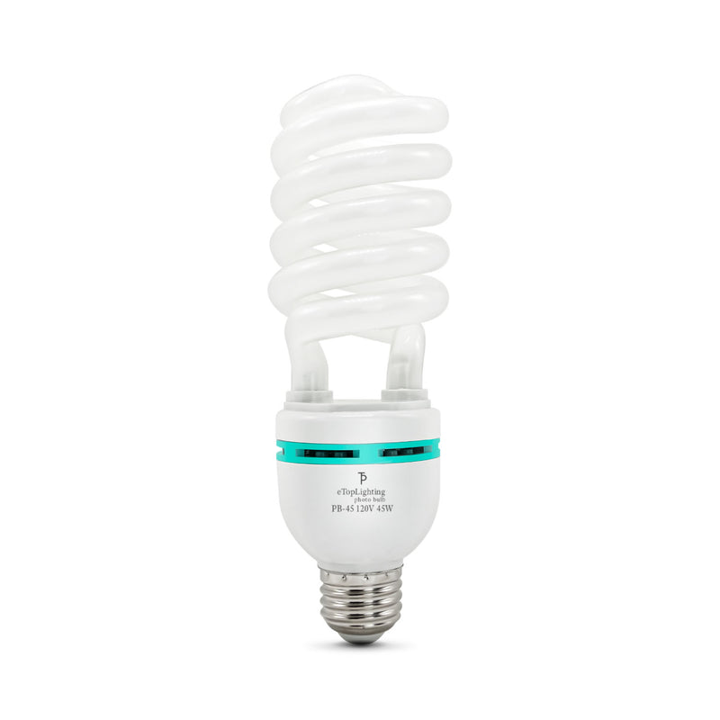 45 Watt Spiral E26/E27 Compact Fluorescent CFL Light Bulb 2100LM 6500K Daylight, Set of 4