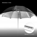 Black & Silver Photo Umbrella (33 inch), Set of 2