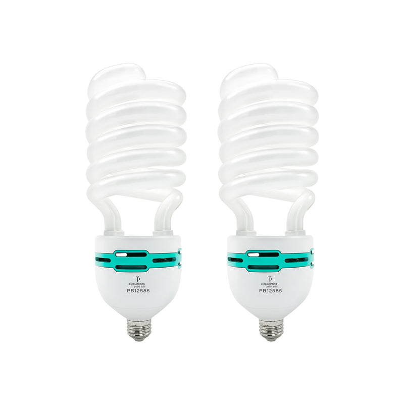 105 Watt Spiral E26/E27 Compact Fluorescent CFL Light Bulb 5800LM 6500K Daylight, Set of 2